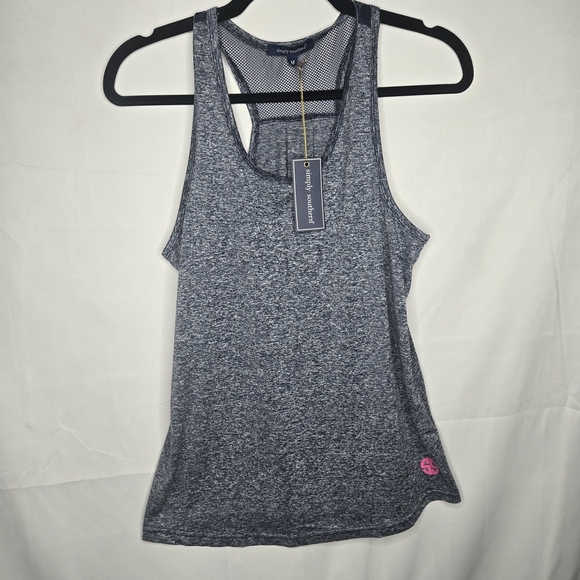 Simply Southern Tops - NWT Medium Simply Southern Women's Heathered Gray Tank Top Athletic Racerback